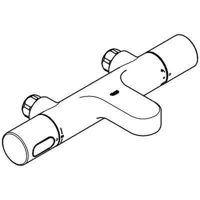 Grohe THM-Wannenbatt. Grohtherm 3000 C AP-Montage, ohne Anschlüsse, 100 x 200 mm, Farbe silberfarben Bild 4