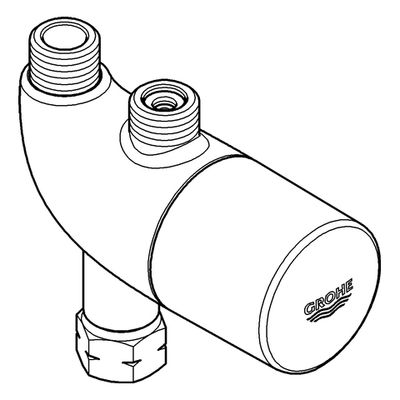 Grohe Therm.Verbrühschutz / Untertisch-THM Grohtherm Micro, 55 x 100 mm, Farbe chrom Bild 4