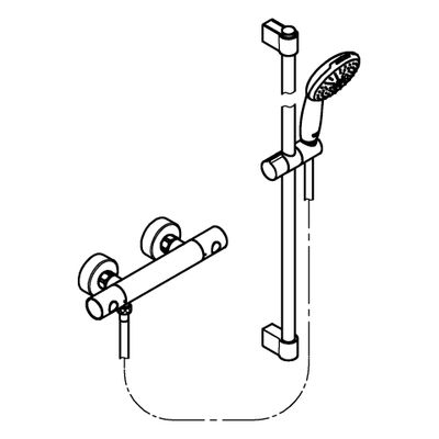 Grohe THM-Brausebatterie Grohtherm 800 C 34769_1, mit Brausegarnitur 900 mm, Farbe chrom Bild 4