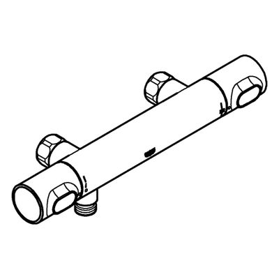Grohe THM-Brausebatterie Grohtherm 500 Wandmontage, ohne S-Anschlüsse, Farbe chrom Bild 4