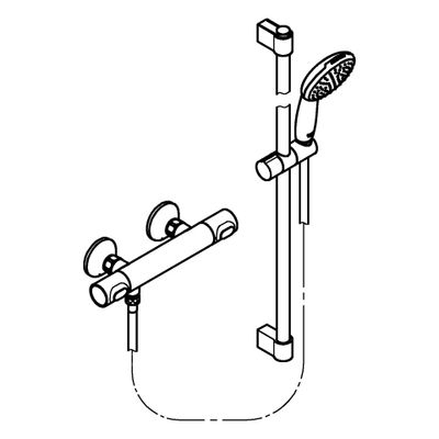Grohe THM-Brausebatterie Grohtherm 500 34797_1, mit Brausegarnitur 900 mm, Farbe chrom Bild 4
