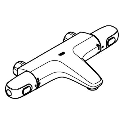 Grohe THM-Wannenbatterie Grohtherm 1000 34823_3 Wandmontage, ohne Anschlüsse, Farbe chrom Bild 4