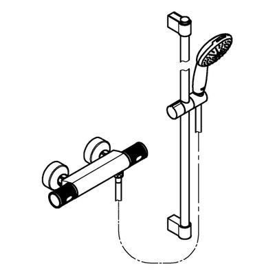 Grohe THM-Brausebatterie Grohtherm 1000 Performance 34835_1 Br.-grt. 900 mm, Farbe chrom Bild 4