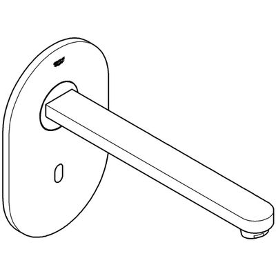 Grohe IR-WT-Elektronik Eurosmart CE Fertigset Wandmontage Auslauf 230 mm 230 V edelstahl, 232 mm, Farbe silber Bild 4
