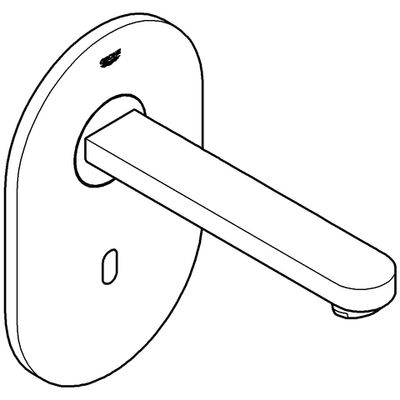 Grohe IR-WT-Elektronik Eurosmart CE Fertigset Wandmontage Auslauf 170 mm 230 V edelstahl, 172 mm, Farbe silber Bild 4