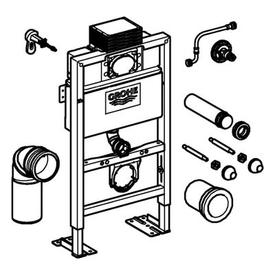 Grohe WC-Element Rapid SL BH 0,82m SPK 6-9l freistehende Montage, 80 x 20 mm Bild 4