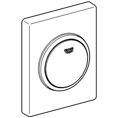 Grohe Urinal-Betätigung Skate, mit Druckknopfbetaetigung, 144 x 116 mm, Farbe chrom Bild 3