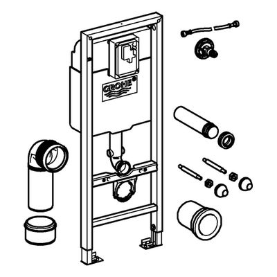 Grohe WC-Element Rapid SL 38675_1 BH 1,13m SPK 6 l behindertengerecht, 1130 x 420 mm Bild 4