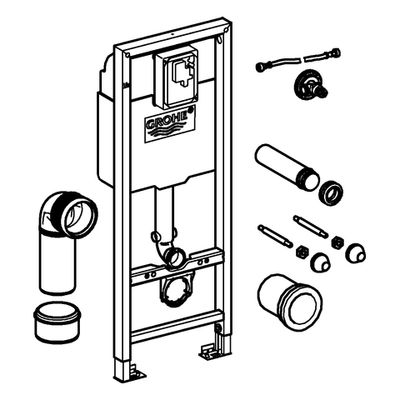 Grohe WC-Element Rapid SL 38713_1 BH 1,13m 0,42 m breit Spülkasten 6 l, 1130 x 420 mm Bild 4