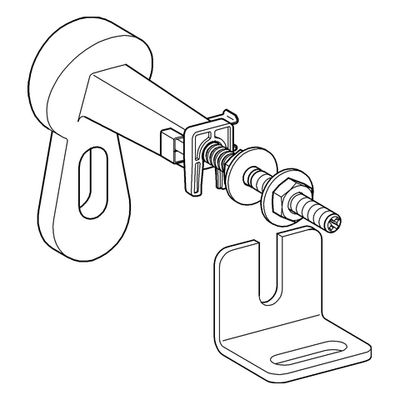 Grohe Montagewinkel Rapid SL, mit Wandlasche und Befestigungsmaterial Bild 3