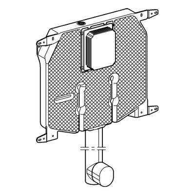 Grohe WC-Spülkasten Wandeinbau Putztraegerbeschichtung Eckventil, 855 x 550 x 119 mm Bild 4