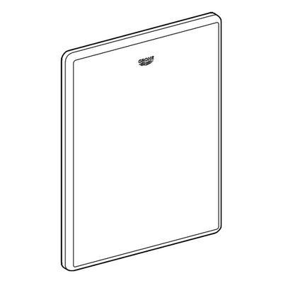 Grohe WC-Steuerung 38934 zur Hand- Fernbetaetigung von Spülkästen edelstahl, 110 x 217 mm, Farbe silber Bild 4