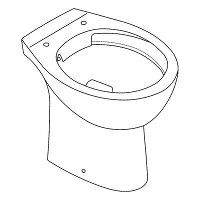 Grohe Stand-Tiefspül-WC, spülrandlos, Abgang waagerecht, mit Befest, 400 x 356 x 515 mm, Farbe weiß Bild 4