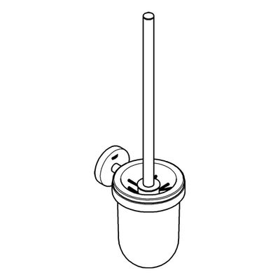 Grohe Toilettenbürstengrt. Essentials 40374_1 hard graphite gebürstet, 398 x 210 x 121 mm, Farbe hard graphite Bild 4