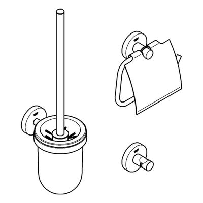 Grohe WC-Set 3-in-1 Essentials 40407_1 supersteel, Farbe Edelstahl Bild 4