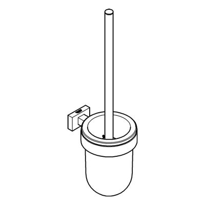 Grohe WC-Bürstengarnitur Essentials Cube 40513_1 Wandmontage Metall supersteel, 375 x 125 mm, Farbe Edelstahl Bild 4