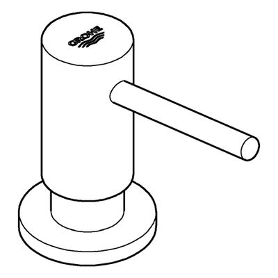 Grohe Seifenspender Cosmopolitan 40535 Vorratsbehaelter 0,4 l, 74 x 45 x 253 mm, Farbe hard graphite Bild 3