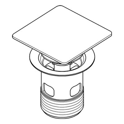 Grohe Stopfen 40565 inklusive Kelch, für Standard Ablaufgrt. hard graphite geb, 70 mm, Farbe hard graphite Bild 3