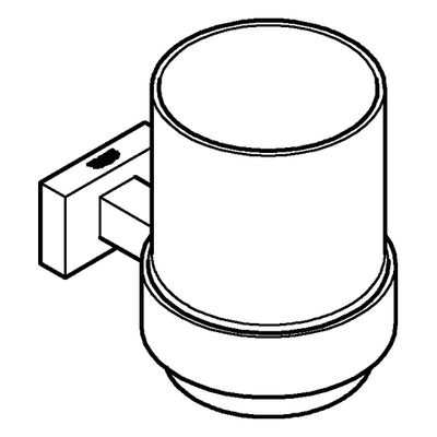 Grohe Glas Essentials Cube 40755_1, mit Halter, 95 x 155 x 107 mm, Farbe chrom Bild 4