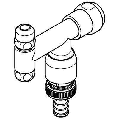 Grohe WAS-Ventil Eckfix Design-Gr, mit RV und Rohrbelüfter, DN 10, Farbe silberfarben Bild 4
