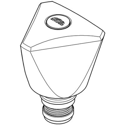 Grohe Oberteil ABS-Kronengriff, mit Rückflussverhinderer, DN 10, Farbe silberfarben Bild 2