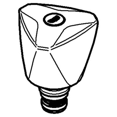Grohe Oberteil ABS-Kronengriff, mit Rückflussverhinderer, DN 15, Farbe silberfarben Bild 2