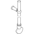 Grohe Spülrohrgarnitur komplett für Hock-WC, zu WC-Drucksp.Rondo A.S, Länge: 850 mm, Farbe silberfarben Bild 3