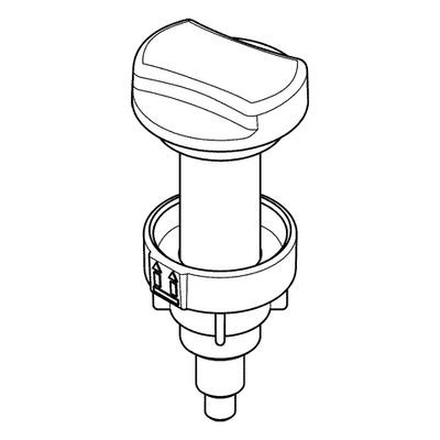 Grohe Drehgriff, für Küchenspülen mit automatischem Ablauf, rund, Durchmesser: 46 mm, Farbe silberfarben Bild 2