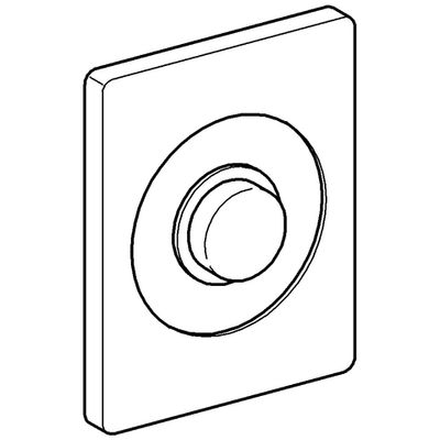 Grohe Abdeckplatte für Druckspüler, mit Druckknopfbetaetigung, Farbe silberfarben Bild 3