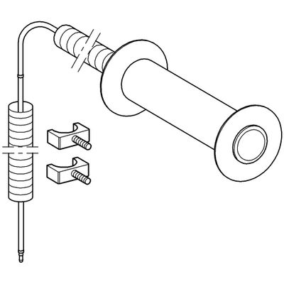 Grohe Pneumatic-Handfernbetaetigung, für Anstaltsbedarf, Farbe silberfarben Bild 4