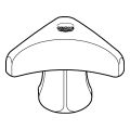 Grohe Trecorn Griff 1/2" kalt, mit Kappe, 45080 Bild 2