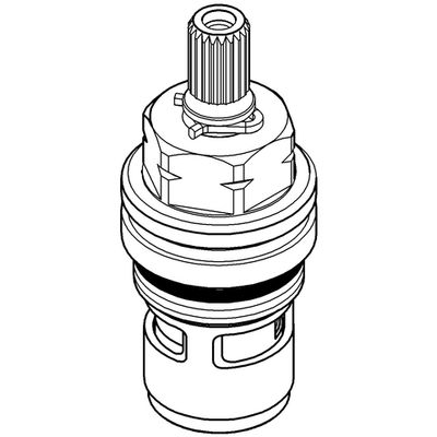 Grohe Oberteil Carbodur Keramik Anschlag links 1/2" Bild 2