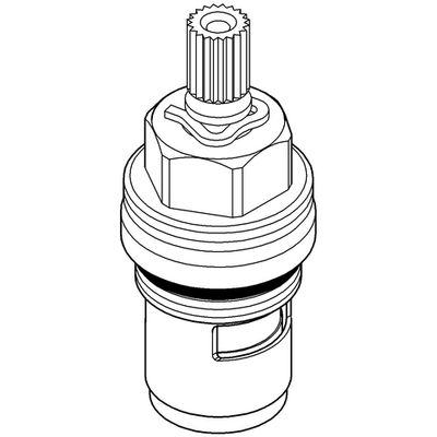 Grohe Oberteil 1/2", mit keramischen Dichtscheiben, Anschlag rechts Bild 2