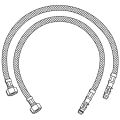 Grohe Druckschlauch 3/8" x 484, Farbe silberfarben Bild 2