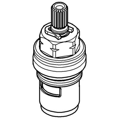 Grohe Oberteil 1/2" Keramik links Carbodur, Drehwinkel 90 Grad Bild 2