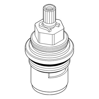 Grohe Oberteil 3/4'' Keramik rechts, Farbe silberfarben Bild 2