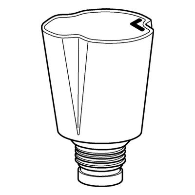 Grohe Oberteil 1/2" für Costa mit Metallgriff kalt, Farbe silberfarben Bild 2