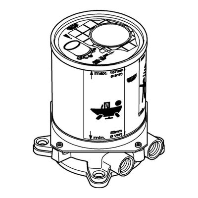 Grohe UP-Einbaukörper, für freistehende Wannen- und Brausebatterien Bild 3