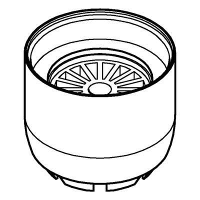 Grohe Strahlregler, für offene Warmwasserbereiter M22 x 1, Farbe silberfarben Bild 3