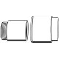 Grohe Verlängerungsset 30 mm, für Wandbatterien, 3/4", 2 Stück, Farbe silberfarben Bild 3