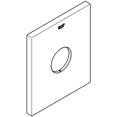 Grohe Rosette eckig, Farbe silberfarben Bild 2