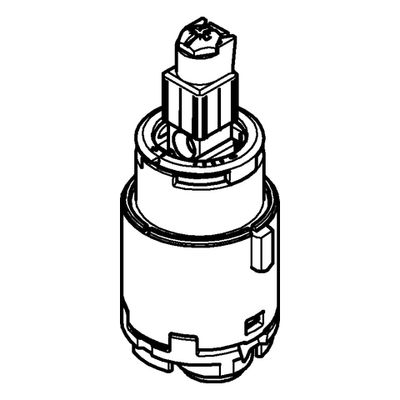 Grohe Kartusche mit keramischem Dichtsystem, Durchmesser für Spültisch-Einhandbatterie, 28 mm Bild 2