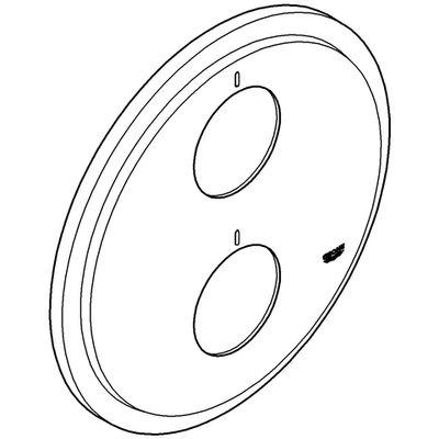 Grohe Rosette, für Atrio THM UP FMS Brause / Wanne, Farbe silberfarben Bild 2