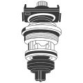 Grohe Chiara Umstellung, für, für Thermostat-Batterien Einhandmischer, Farbe grau Bild 2