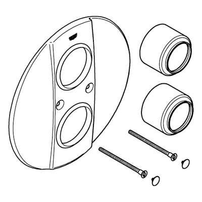Grohe Rosette, für FMS Grohtherm 2000, Farbe silberfarben Bild 2