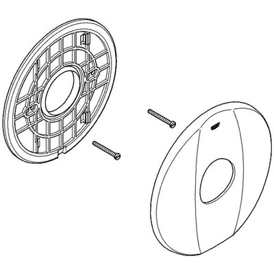 Grohe Rosette für Grohtherm 3000 Thermostat-Zentralbatterie, Farbe silberfarben Bild 2