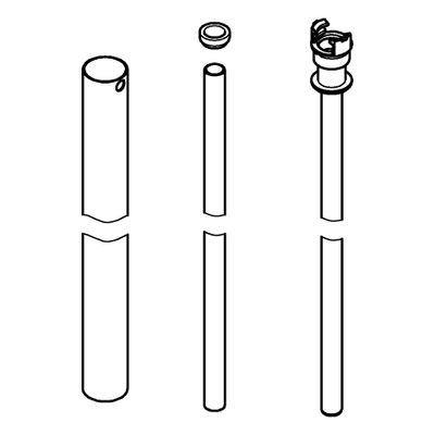Grohe Ersatzrohr 15 cm laenger, für Rainshower / Euphoria Duschsyst, Farbe silberfarben Bild 3