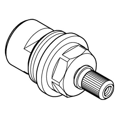 Grohe Keramik-Oberteil 1/2", Drehwinkel 90 Grad, Anschlag links Bild 2