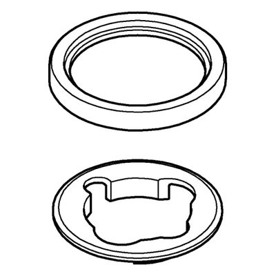 Grohe Rosette, für WT-Batterien, ohne Zugstange rund, Farbe silberfarben Bild 2
