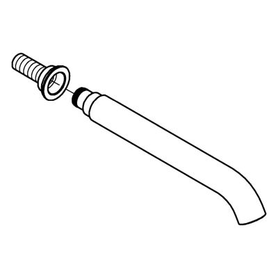 Grohe Auslauf Ausladung 180 mm, mit Mousseur, Farbe silberfarben Bild 2